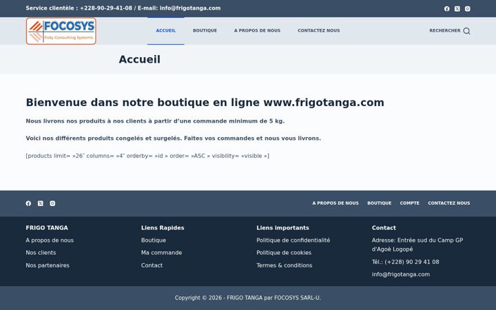 Screenshot of frigotanga.com