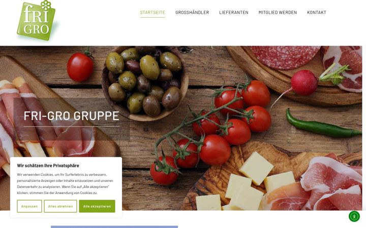 Screenshot of frigro.de