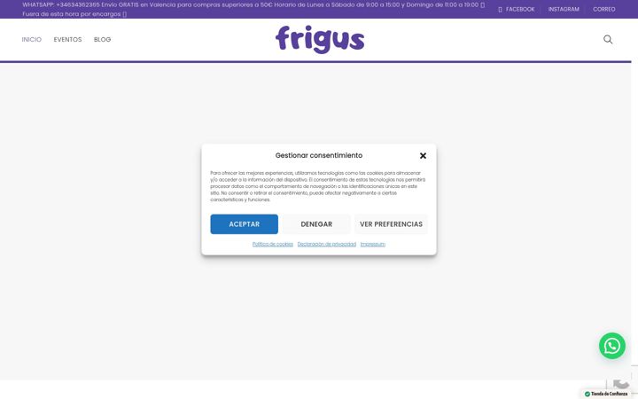 Screenshot stránky frigus.es