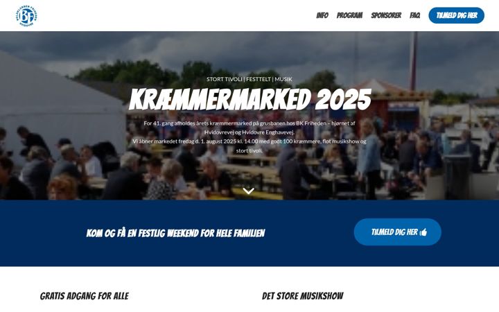 Screenshot of frihedens-kraemmermarked.dk