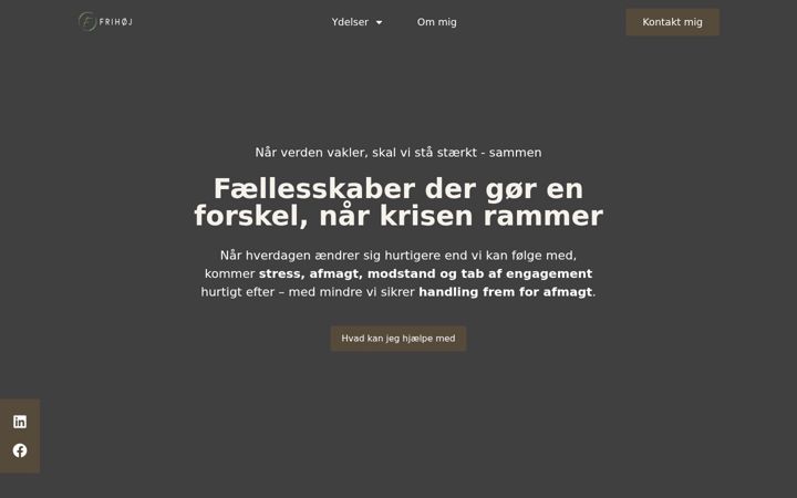 Screenshot of frihoej.dk