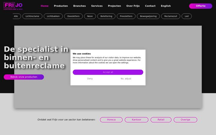 Screenshot of frijo.nl