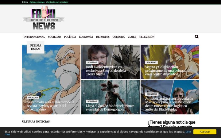 Screenshot of frikinews.com