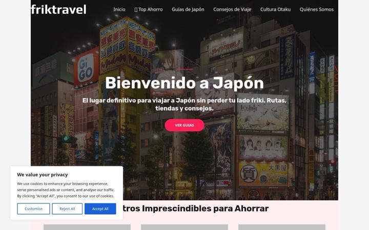 Screenshot of friktravel.com