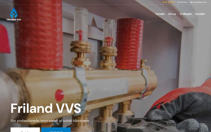 Screenshot of frilandvvs.dk