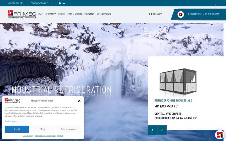 Screenshot of frimec.eu