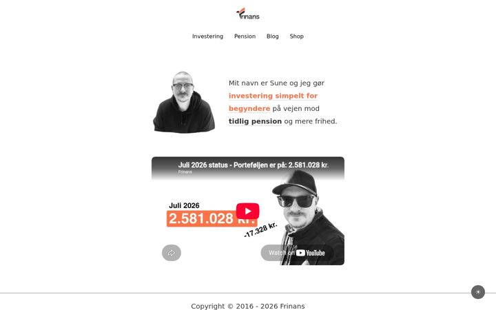 Screenshot of frinans.dk