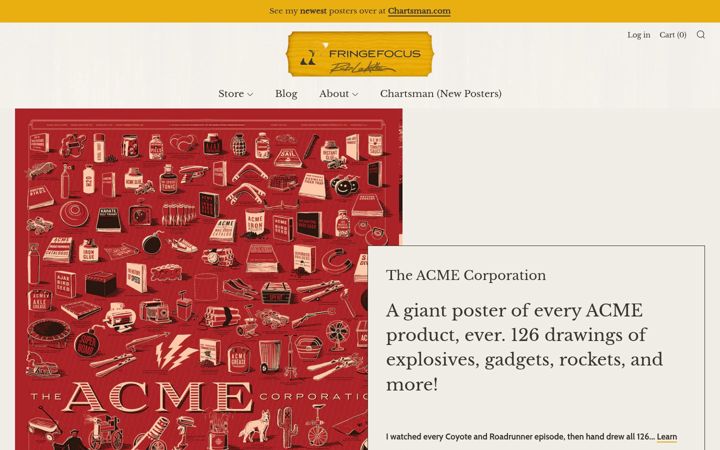 Screenshot of fringefocus.com