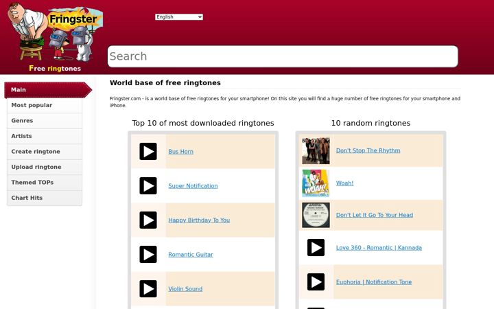 Screenshot di fringster.com