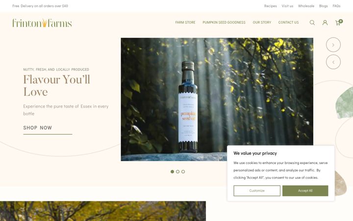 Screenshot of frintonfarms.com