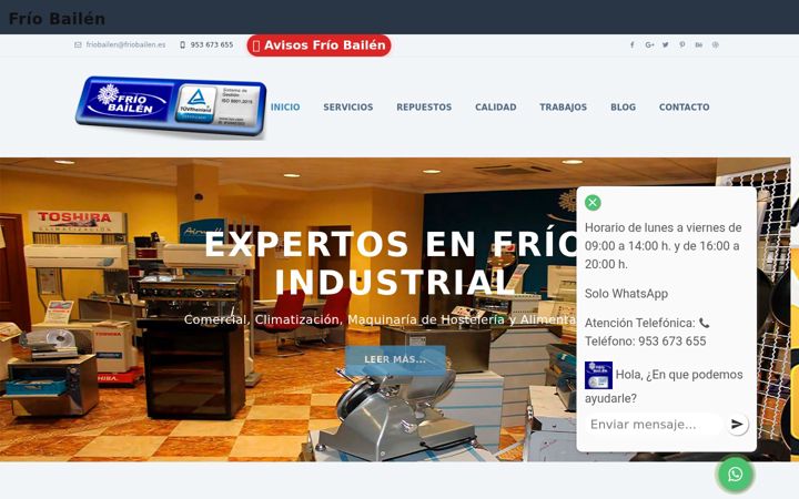 Screenshot of friobailen.es