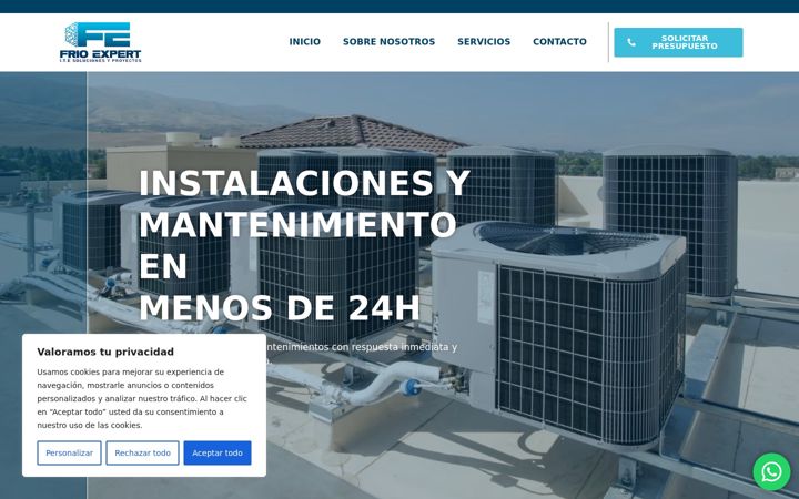 Screenshot of frioexpert.com