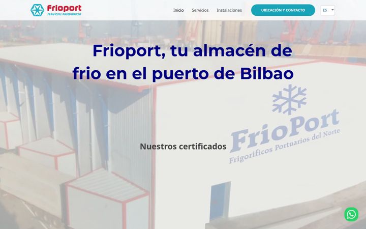 Screenshot ta' frioport.es