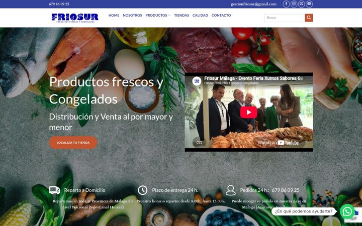Skärmbild av friosurfyc.es