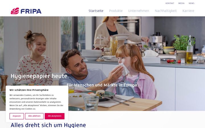 Screenshot of fripa.de