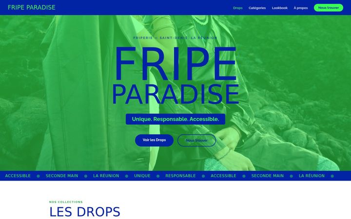 Screenshot of fripeparadise.re