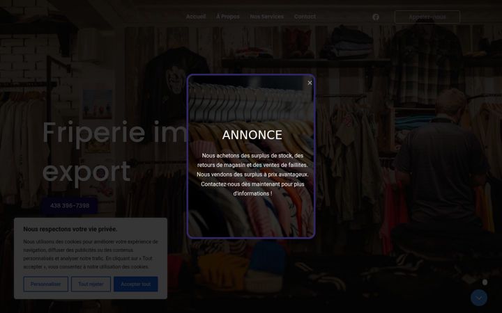 Screenshot of friperieimportexport.com