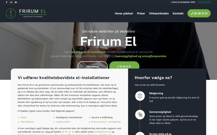 Screenshot of frirumel.dk