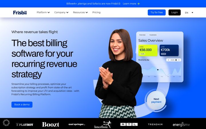 Screenshot of frisbii-media.com