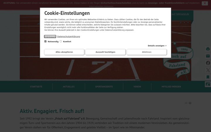 Screenshot of frisch-auf-fahrland.de
