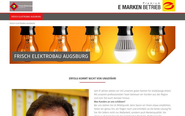 Screenshot of frisch-elektrobau-augsburg.de