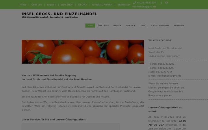 Screenshot of frischeinsel.de
