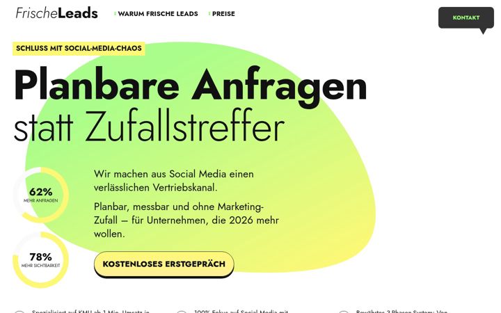 Screenshot of frischeleads.de