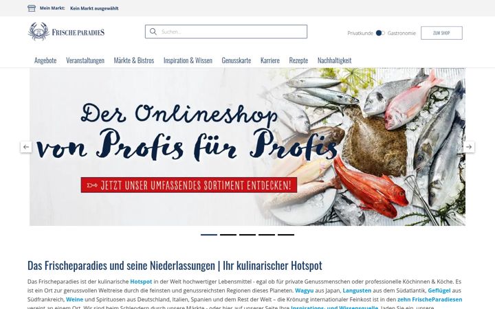 Screenshot of frischeparadies.de