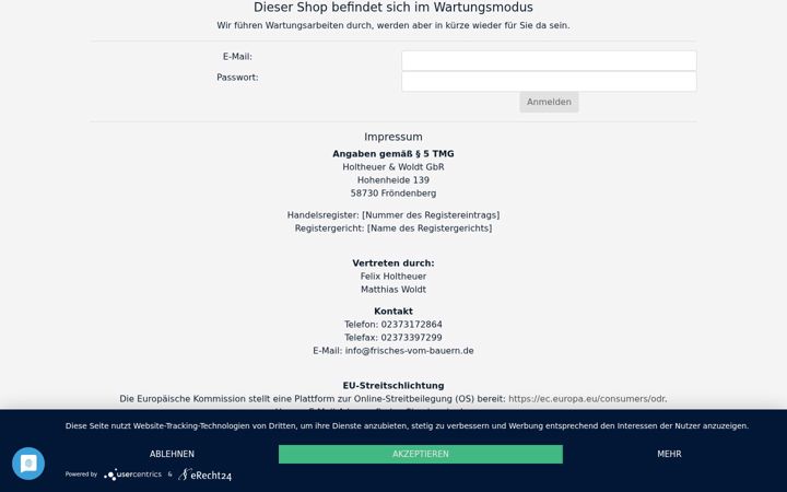 Screenshot of frisches-vom-bauern.de