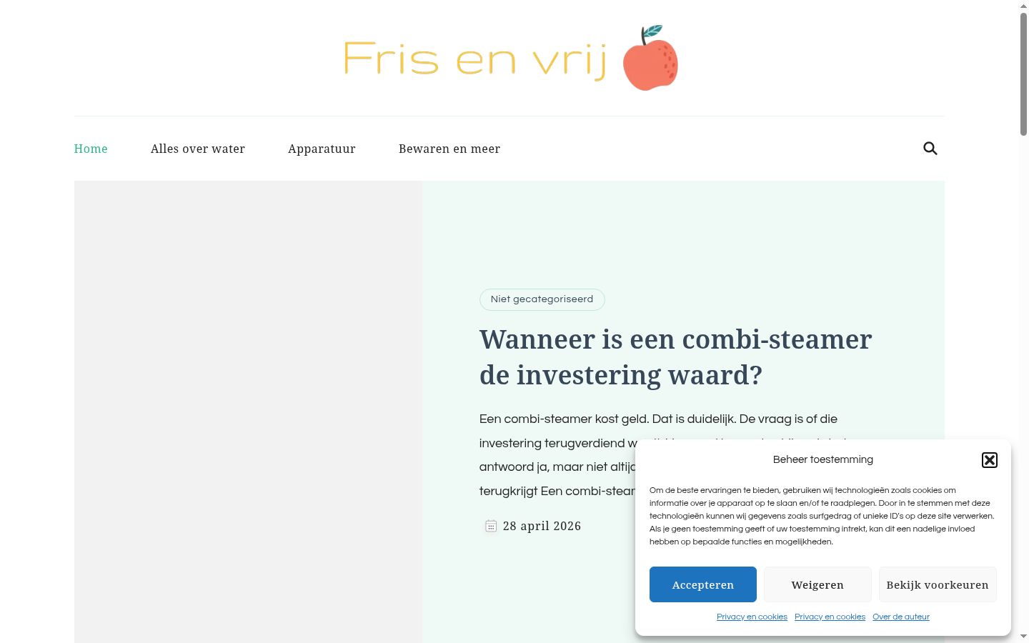 Screenshot des Einwilligungsbanners vor jeglicher Interaktion