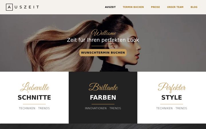 Screenshot of friseur-auszeit.com