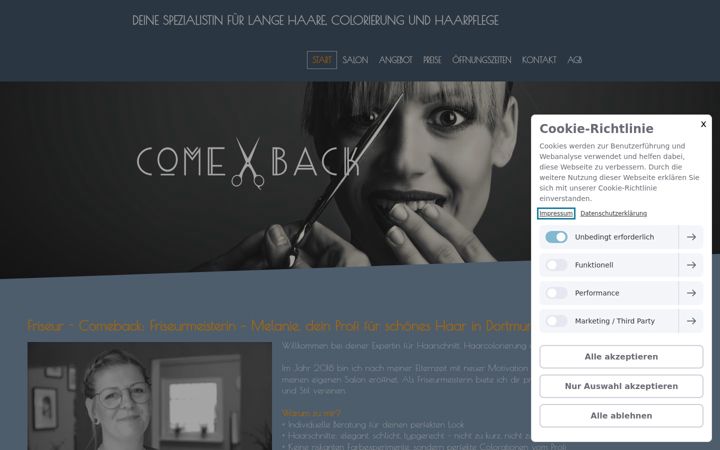 Screenshot of friseur-comeback.de