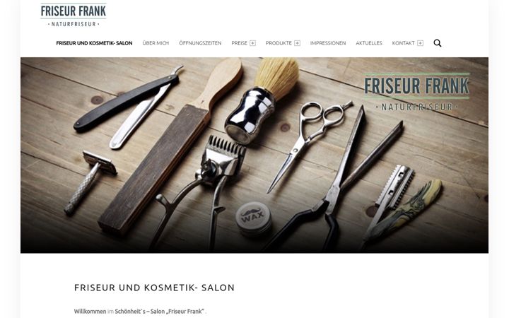 Ekraanipilt saidist friseur-frank.de