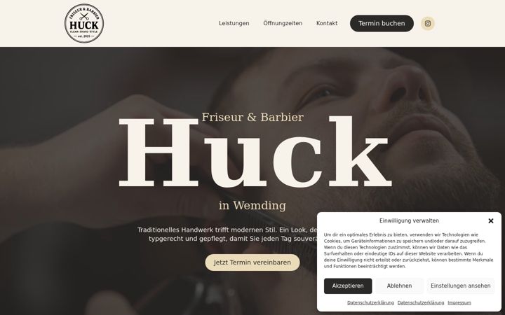 Screenshot of friseur-huck.de