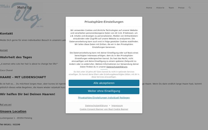 Screenshot of friseur-ilg.de