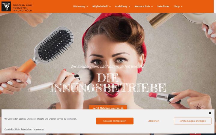 Screenshot of friseur-kosmetik-innung-koeln.de