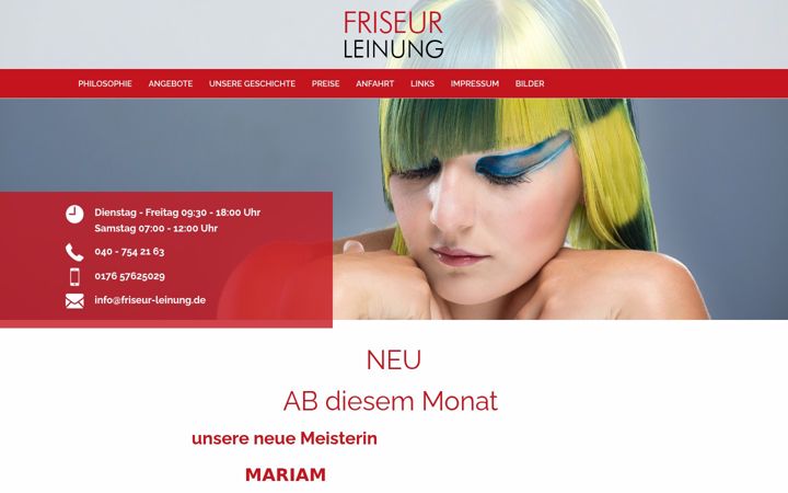 Skärmbild av friseur-leinung.de
