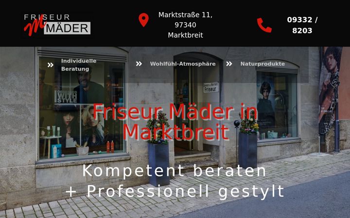 Screenshot of friseur-maeder-marktbreit.de