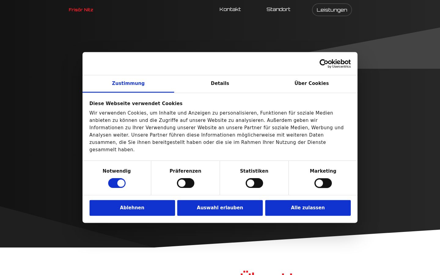 Screenshot of the consent banner shown before any interaction
