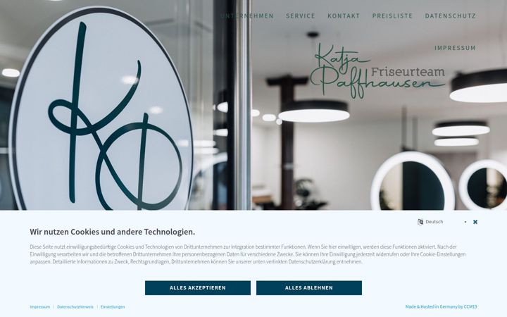 Skärmbild av friseur-paffhausen.de