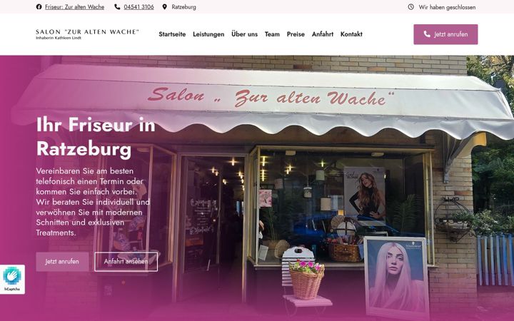 Posnetek zaslona friseur-ratzeburg.de