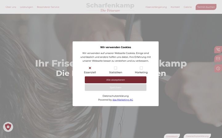 Екранна снимка на friseur-scharfenkamp.de