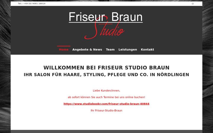 Екранна снимка на friseur-studio-braun.de