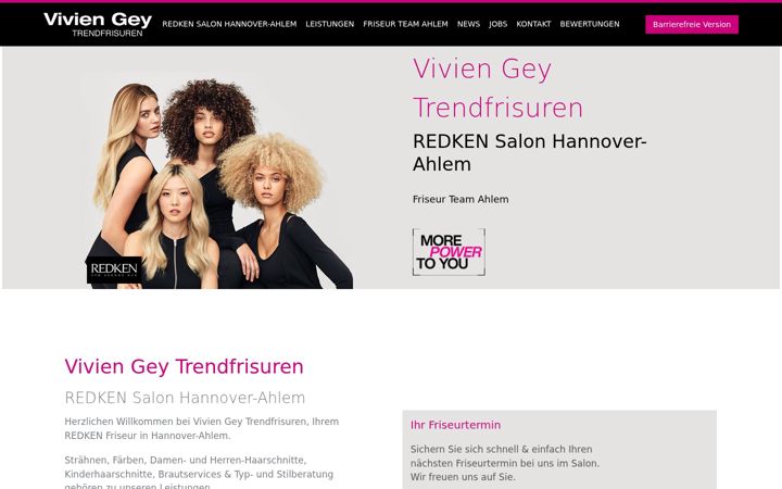 Ekraanipilt saidist friseur-team-ahlem.de