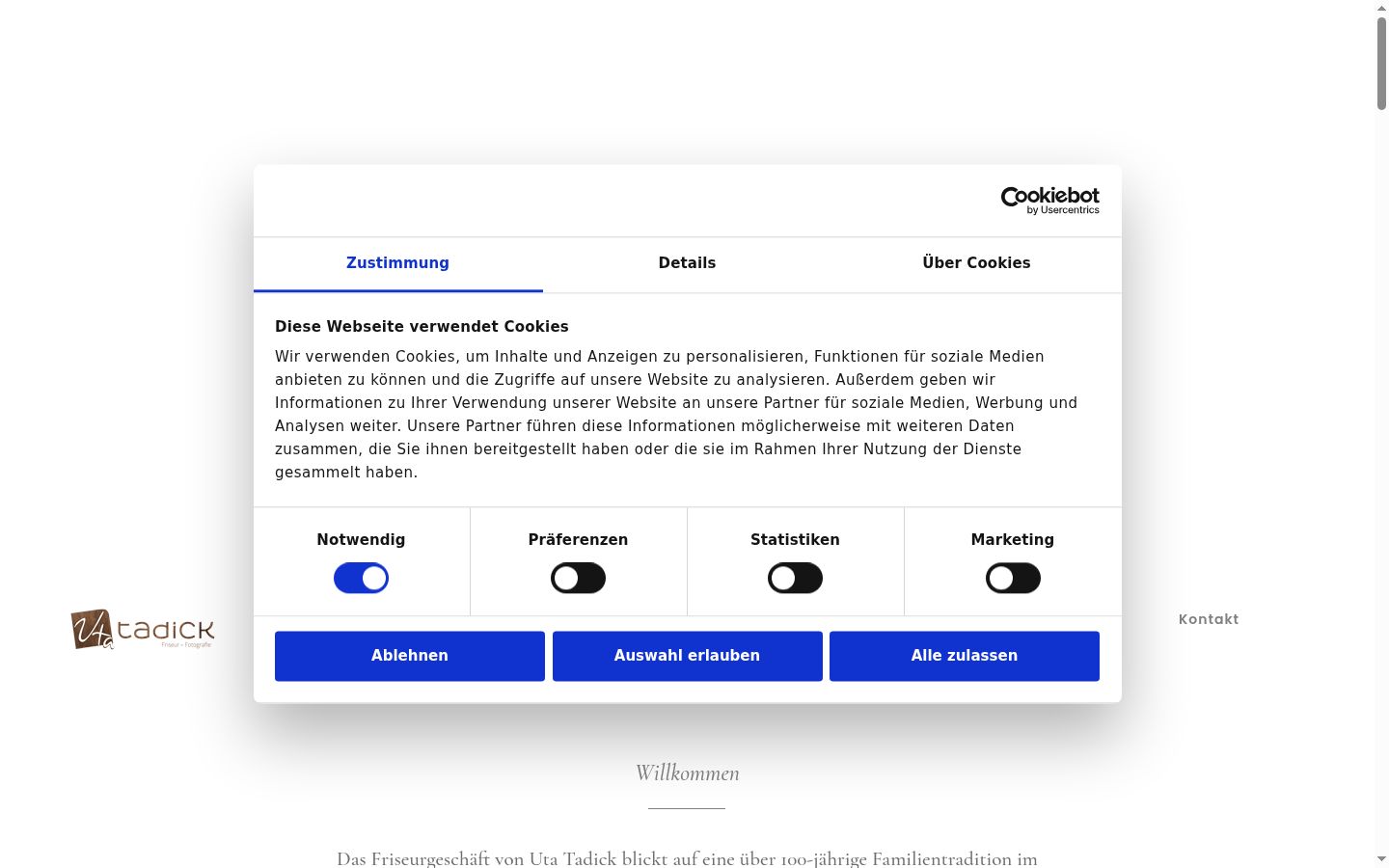 Zrzut ekranu banera zgody wyświetlanego przed jakąkolwiek interakcją