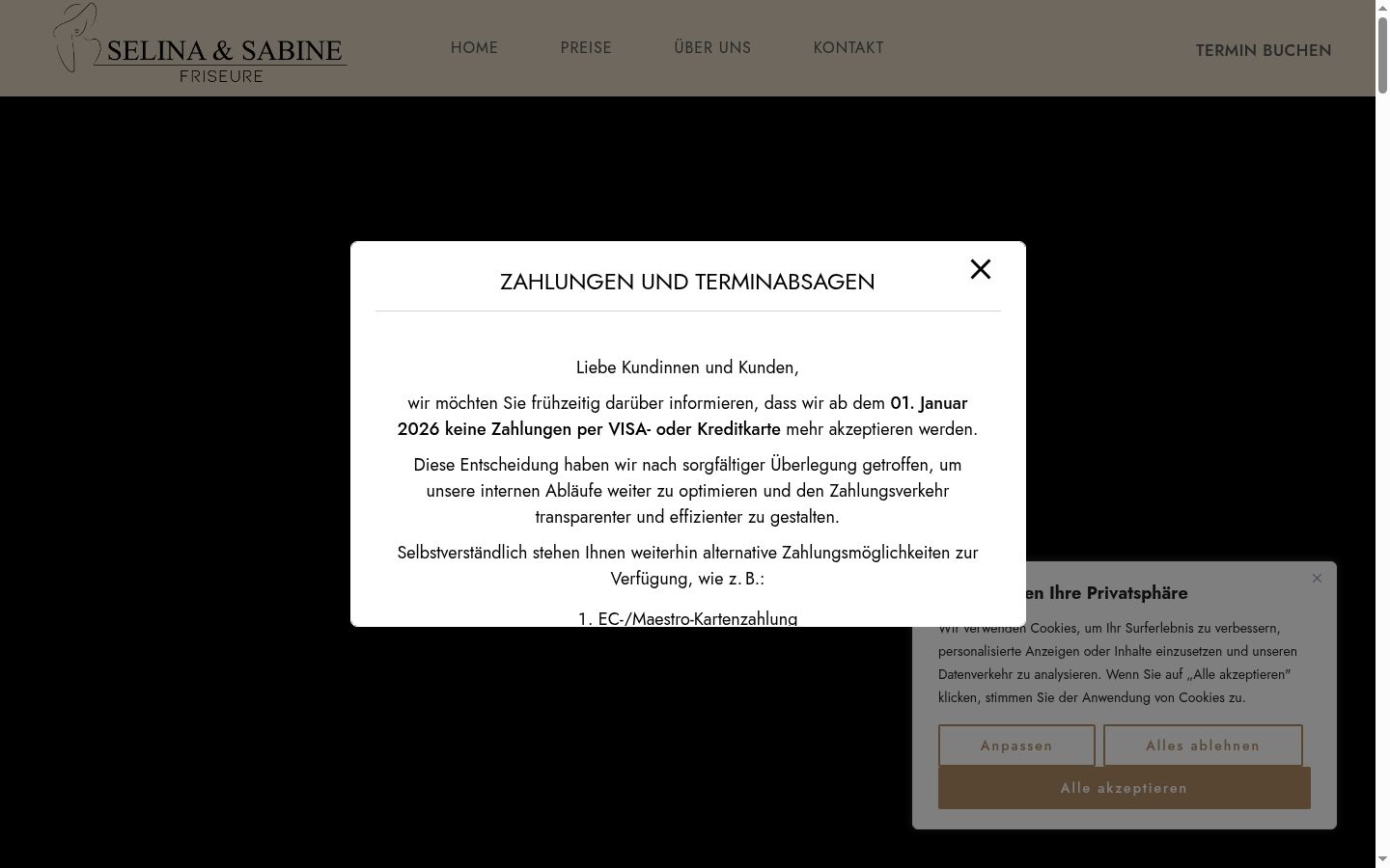 Zrzut ekranu banera zgody wyświetlanego przed jakąkolwiek interakcją