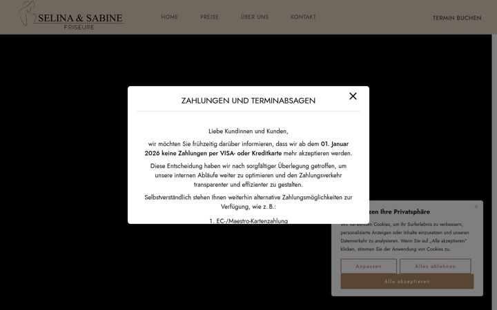 Ekraanipilt saidist friseur-weidinger.de