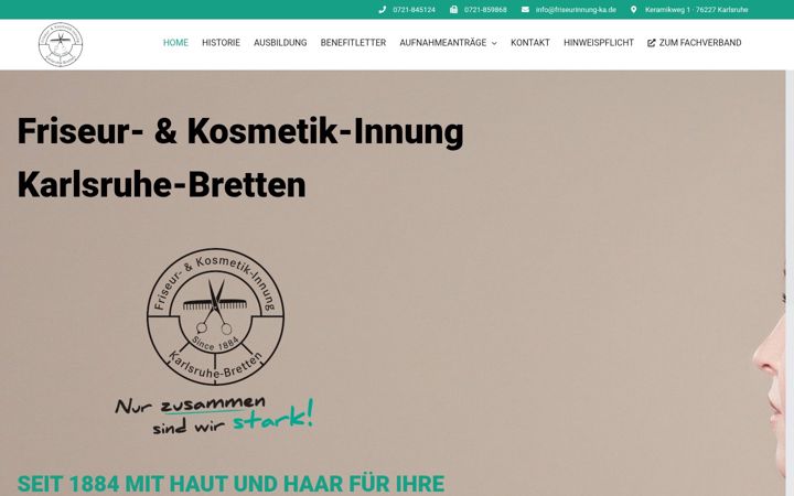Screenshot του friseurinnung-ka.de