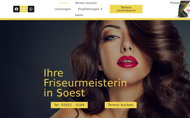 Screenshot of friseurprinz-soest.de
