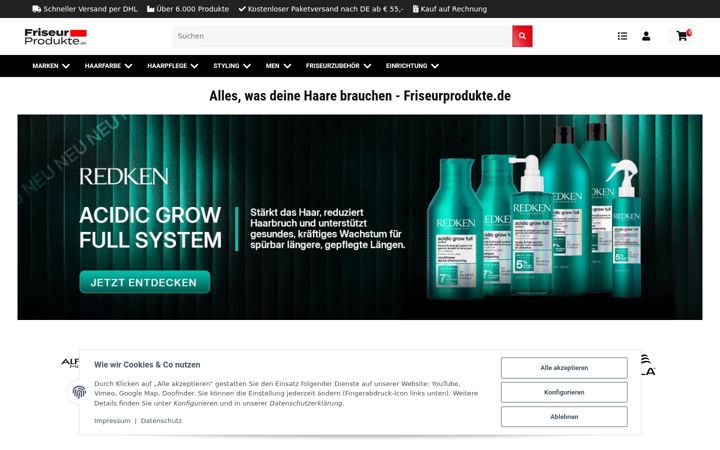 Screenshot of friseurprodukte.de